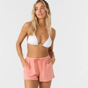 O'Neill Women's Brenda Shorts Cayon Clay 100% COTTON Size MEDIUM